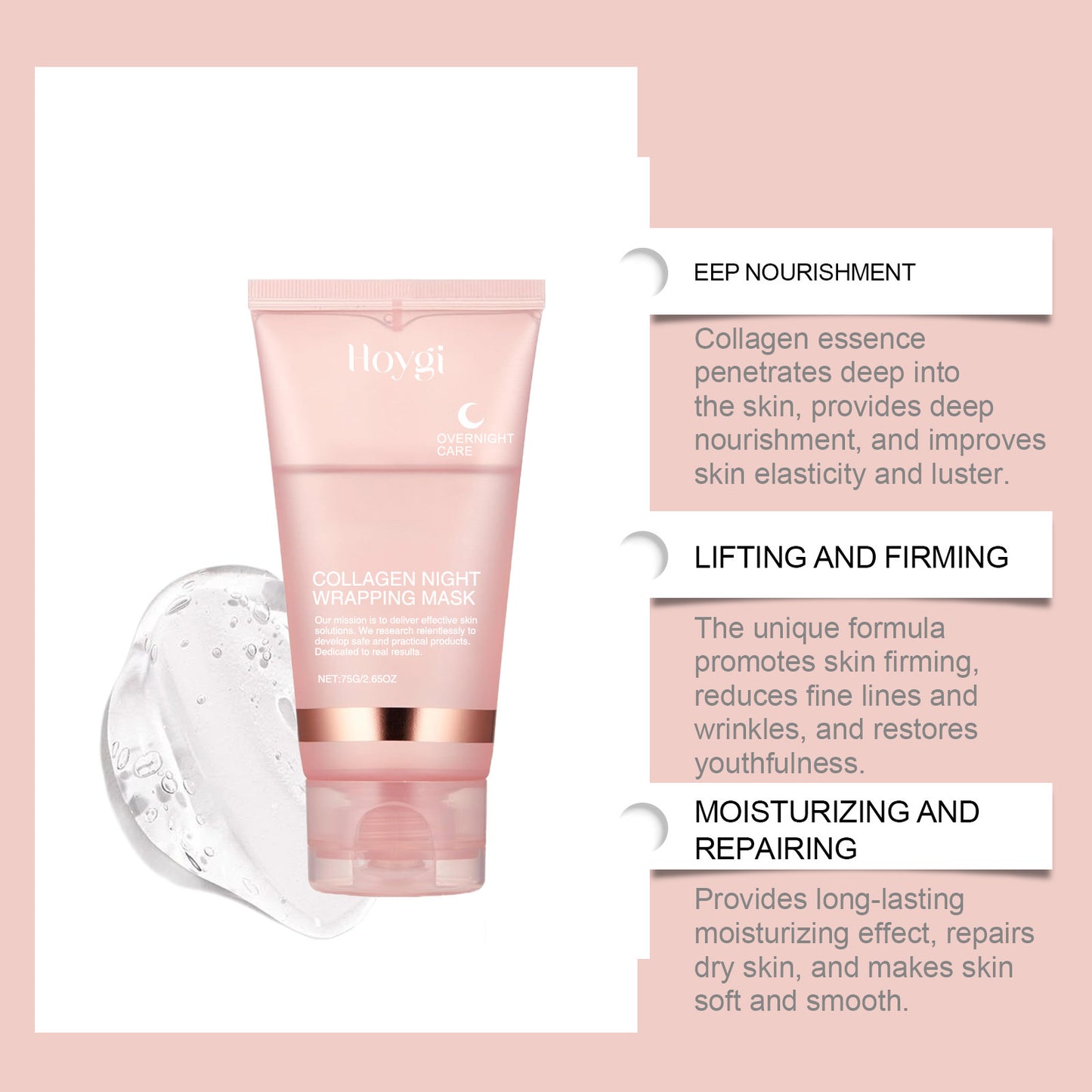 Collagen Overnight Peel-Off Mask – Hydrating & Firming Night Care Set