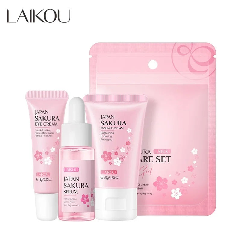 LAIKOU Vitamin C Facial Set (3pcs) – Hydrating, Moisturizing & Brightening