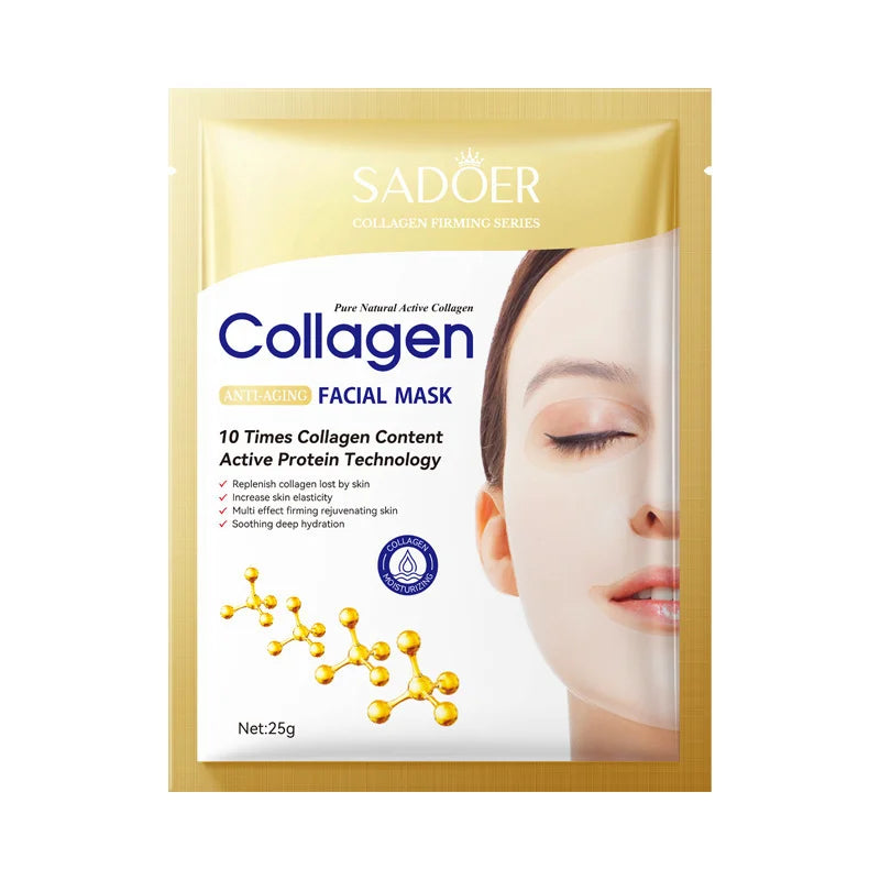 Collagen Facial Mask (10pcs) – Anti-Wrinkle, Moisturizing & Brightening