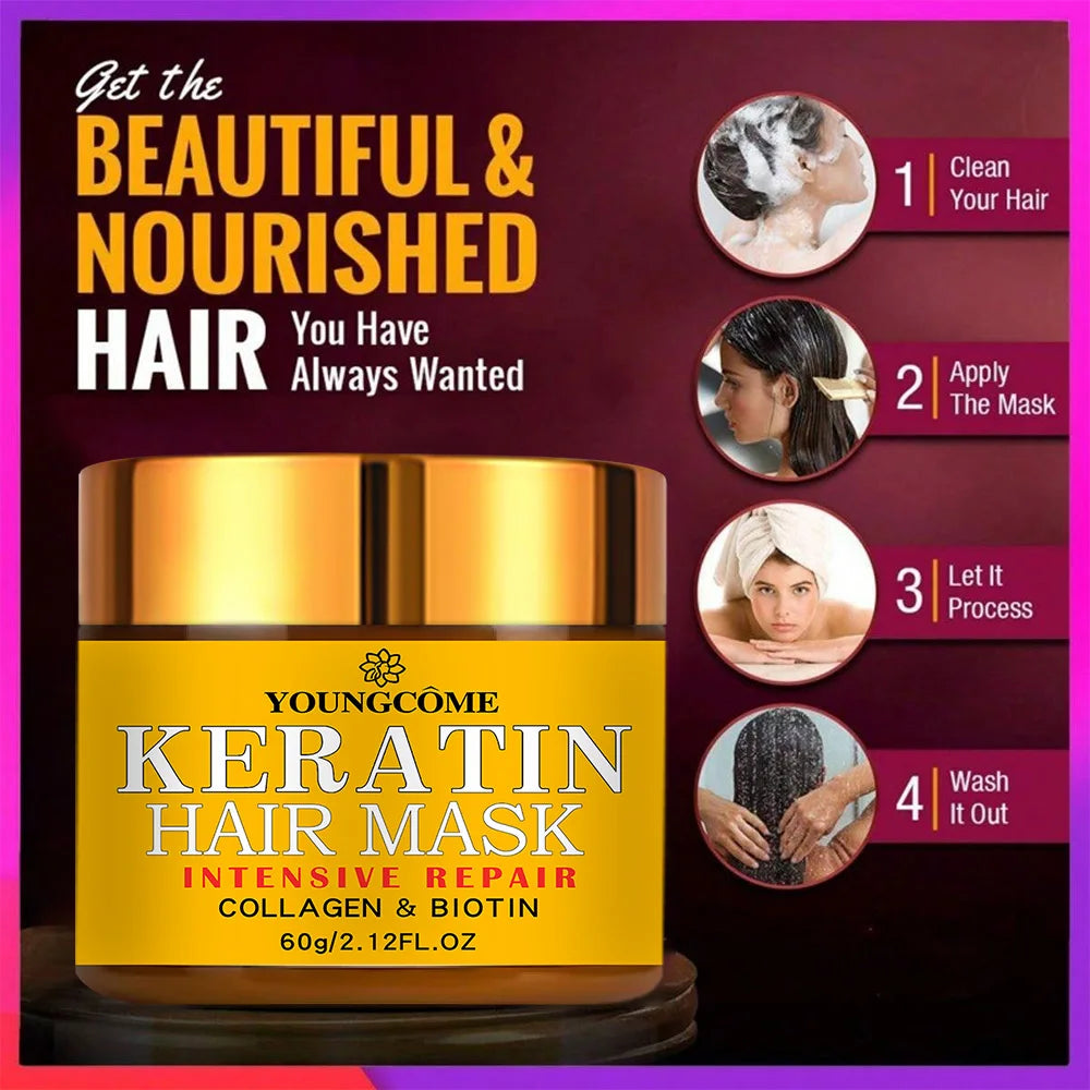 Hair Repair Mask – Biotin, Collagen & Keratin Treatment for Dry & Damaged Hair