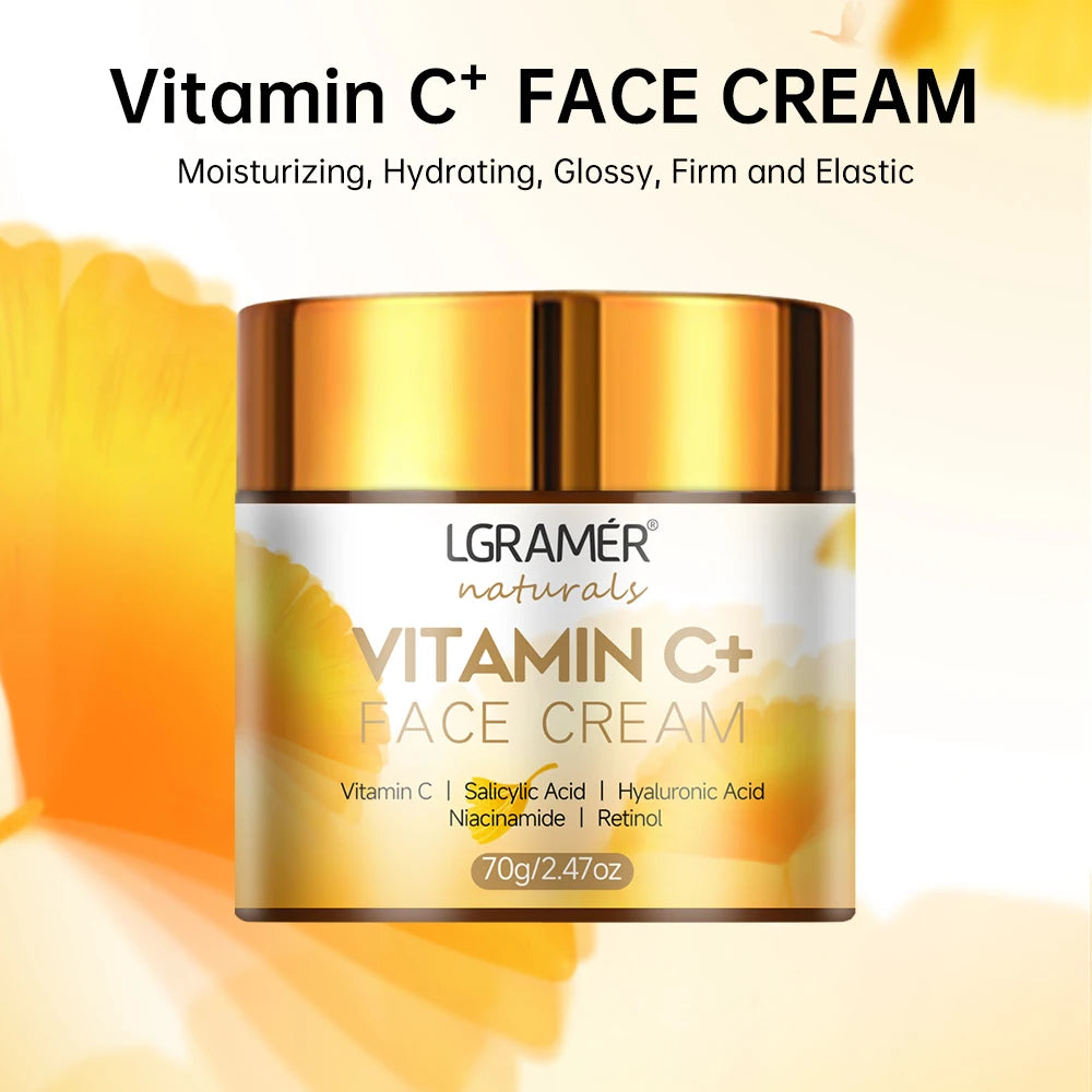 Vitamin C & Retinol Face Cream – Anti-Wrinkle, Hydrating, Firming & Brightening