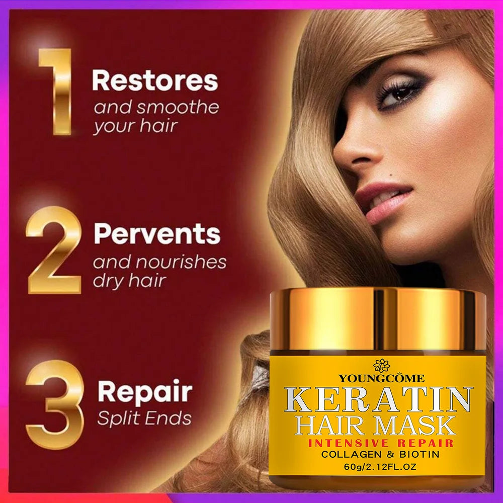 Hair Repair Mask – Biotin, Collagen & Keratin Treatment for Dry & Damaged Hair