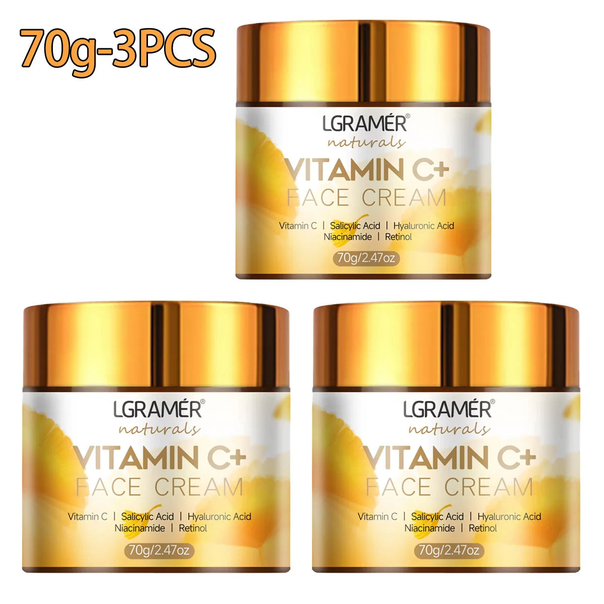 Vitamin C & Retinol Face Cream – Anti-Wrinkle, Hydrating, Firming & Brightening