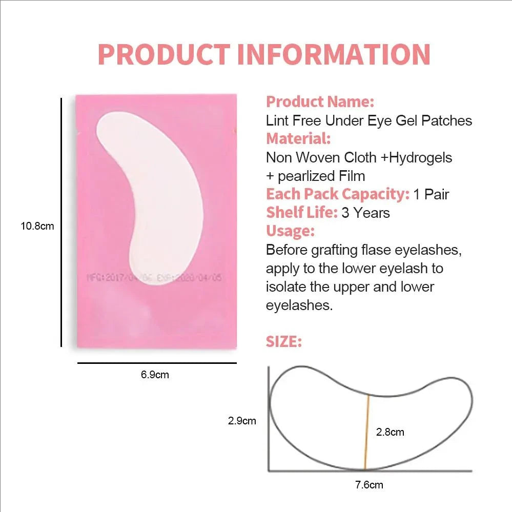 MJ Gel Eye Pads (50 Pairs) – Under-Eye Patches for Eyelash Extension