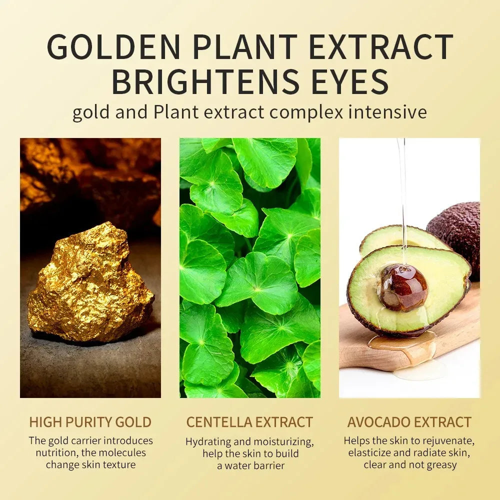 Avocado Gold Eye Patches (60/120pcs) – Moisturizing, Anti-Wrinkle & Dark Circles Care