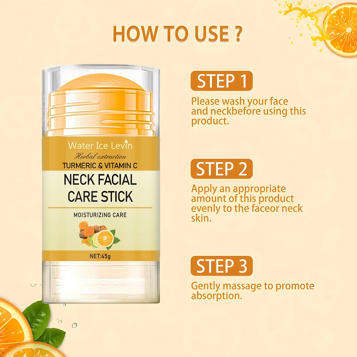 Turmeric & Vitamin C Neck Cream – Lifting, Anti-Wrinkle, Whitening & Firming