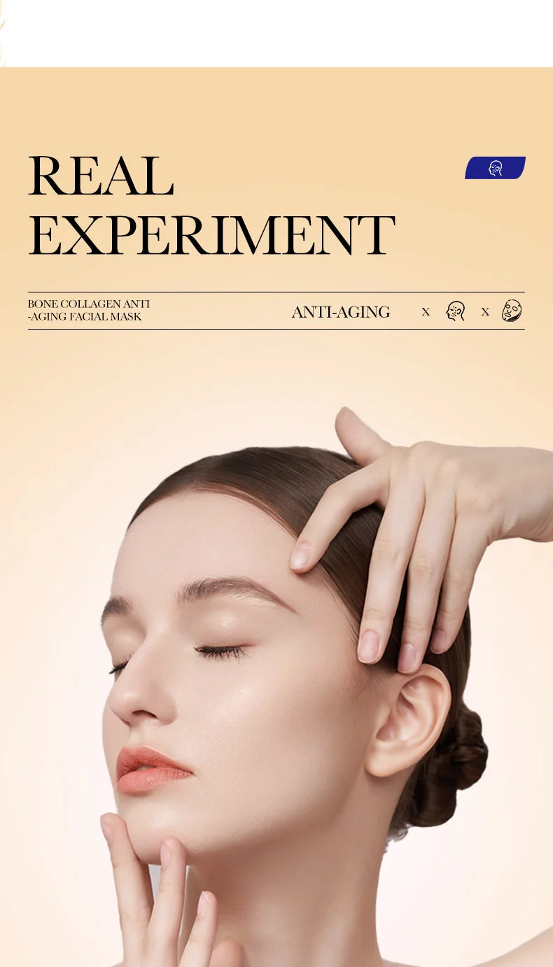 Collagen Facial Mask (10pcs) – Anti-Wrinkle, Moisturizing & Brightening