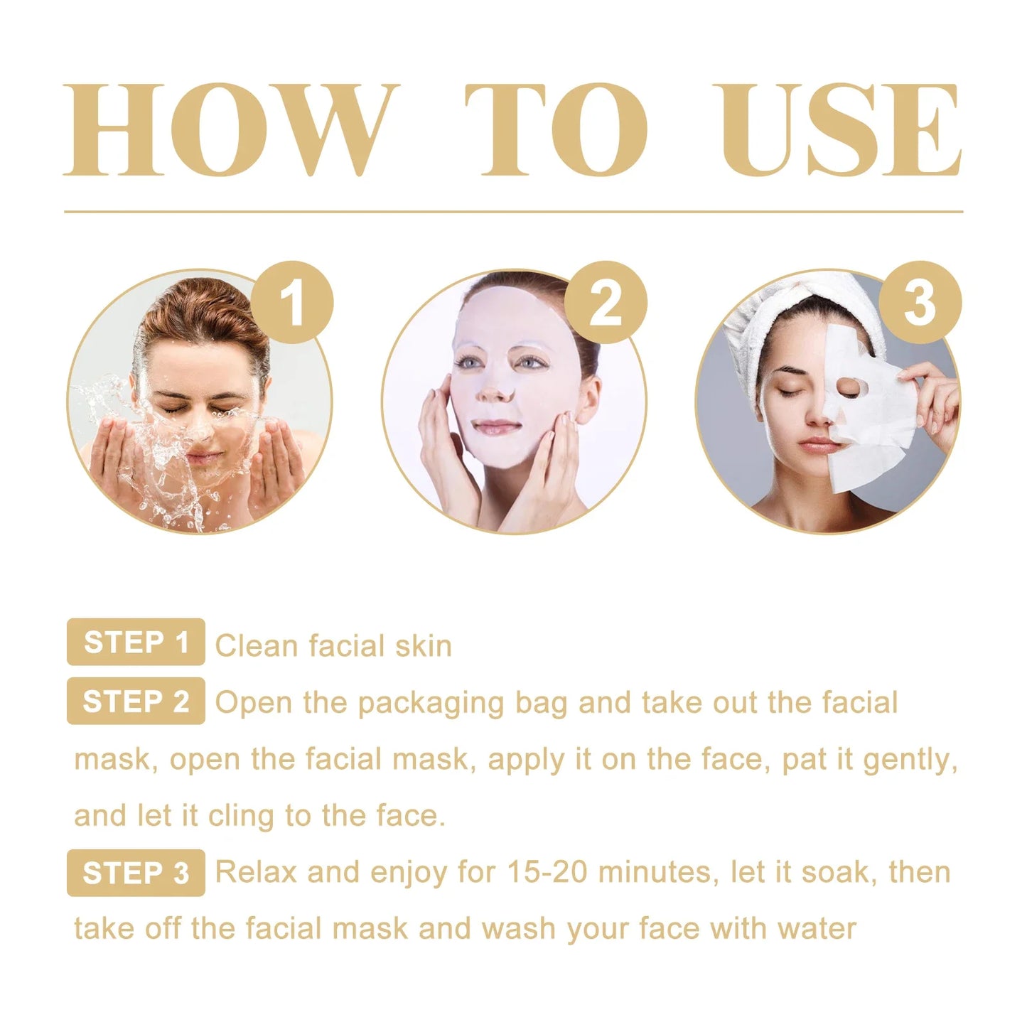 Collagen Facial Mask (10pcs) – Anti-Wrinkle, Moisturizing & Brightening