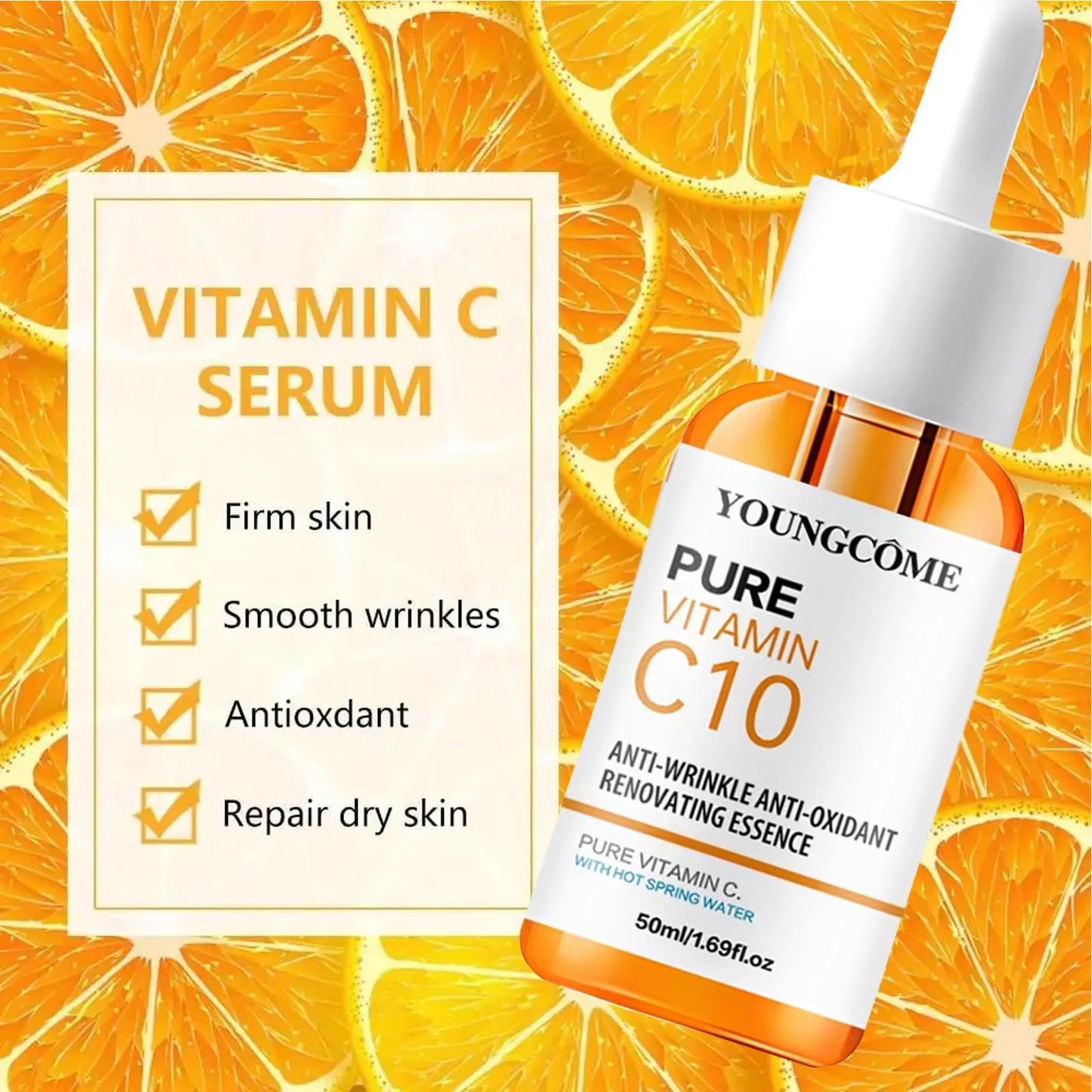 Vitamin C & Hyaluronic Acid Face Serum – Brightening, Anti-Aging & Hydrating