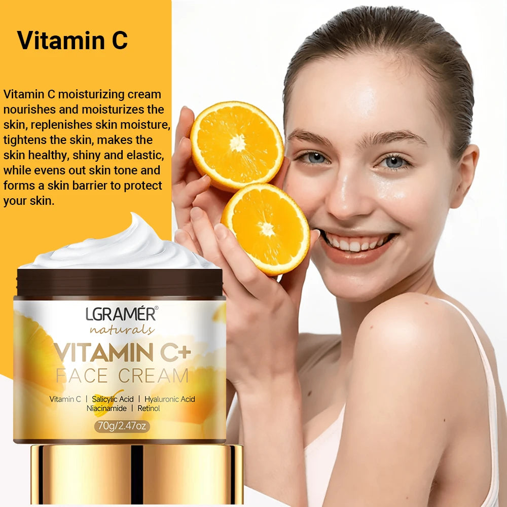 Vitamin C & Retinol Face Cream – Anti-Wrinkle, Hydrating, Firming & Brightening
