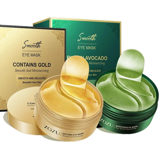 Avocado Gold Eye Patches (60/120pcs) – Moisturizing, Anti-Wrinkle & Dark Circles Care
